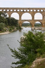 Fototapeta premium Pont Du Gard, Ancient Roman Aqueduct in France