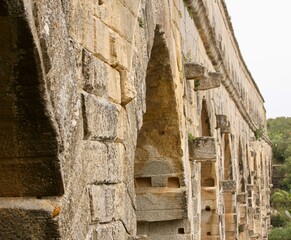 Naklejka premium Pont Du Gard, Ancient Roman Aqueduct in France