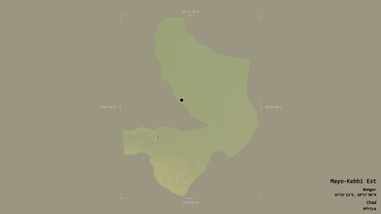Mayo-Kebbi Est - Chad. Bounding box. Relief