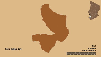 Mayo-Kebbi Est, region of Chad, zoomed. Pattern