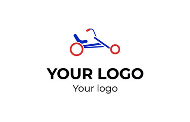 Logo - motorcycle silhouette with lines