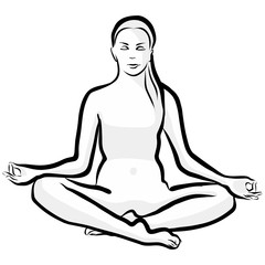 Lotus position yoga pose