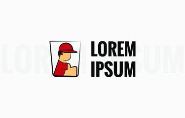 The truck driver in his car.