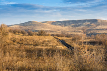 Landscape images of late autumn in Syzran district of Samara region