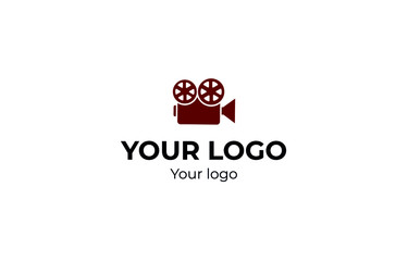 Simple film logo design vector