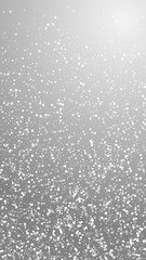 Random white dots Christmas background. Subtle fly