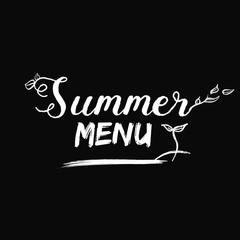 Fototapeta premium summer menu lettering