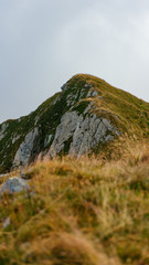 mountain landscape with blue sky and clouds