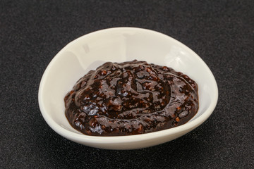 Black Pepper sauce in the bowl