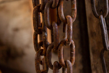 Fototapeta premium old rusty chain