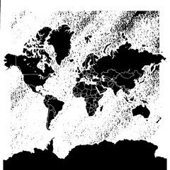 Fototapeta premium World map on vintage background