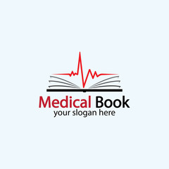 Medical Book Logo icon design vector,health book education logo Designs Inspiration.