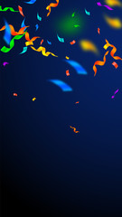 Fototapeta premium Streamers and confetti. Festive streamers tinsel a