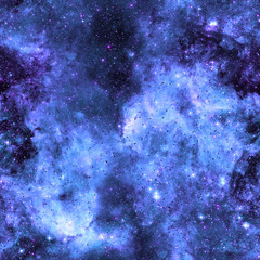 Starry sky seamless pattern.  Blue abstract 