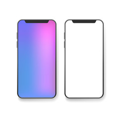 Modern 3d realistic smartphone mock up. Vector illustration.