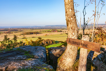 Beautiful view at a lookout point on the Swedish countryside