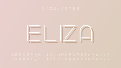 Minimal modern alphabet fonts
