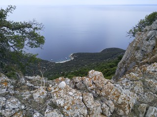 mountain landscape with sea