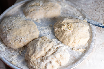 Prepared dough for further baking