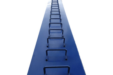 Blue colour metal pole with ladder