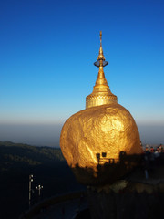 Kyaiktiyo Pagoda also known as Golden Rock is a well-known Buddhist pilgrimage site in Myanmar