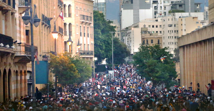 Revolution, protests and confrontations in Beirut, Lebanon, following the explosion on August 4th, 2020.