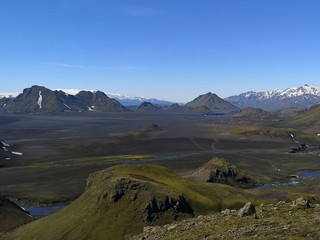 das isländische hochland und volkanstein wüste bei Emstruleið © heibergerwork