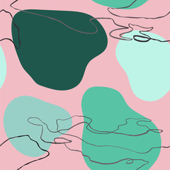 Vector modern seamless pattern with colorful hand draw abstract elements, doodles. Use it for wallpaper, textile print, pattern fills, web page, surface textures, wrapping paper, design presentation