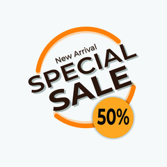Special sale template design. Great vector for discount coupons, fashion, sales promotion, product marketing, web, online sales, online shop, social media etc.