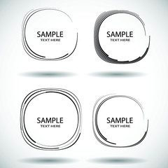 Lines in Circle Form . Spiral Vector Illustration .Technology round Logo . Design element . Abstract Geometric shape . Striped border frame for image