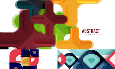 Minimalistic designs, creative concepts, vector geometric abstract background set