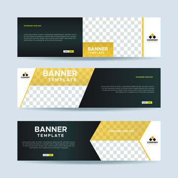 Business banner design web template. collection of horizontal business ad banner. Vector EPS 10