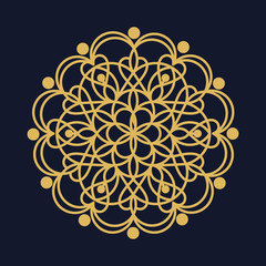 Logo inspiration: elegant gold mandala designed with lines