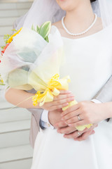 新郎新婦の手元