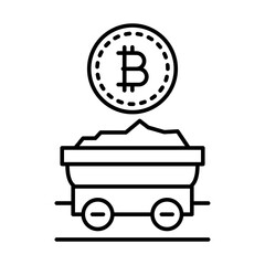 Mining bitcoin icon