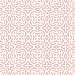 Seamless background for your designs. Modern pink ornament. Geometric abstract pattern