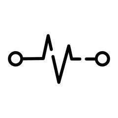 Statistic cardiograph icon