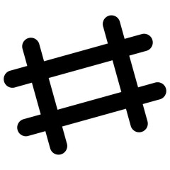 Obraz premium Cross fence icon