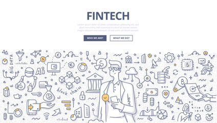 Fintech Doodle Concept