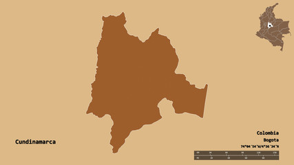 Cundinamarca, department of Colombia, zoomed. Pattern
