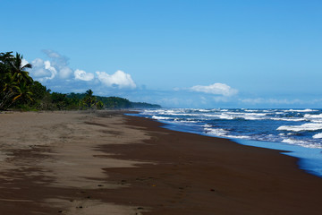 Beach on the Caribbean coast of Costa Rica, at Tortuguero.