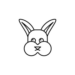 Fototapeta na wymiar .line rabbit icon, simple sign and symbol from Pet-vet collection, design element for User Interface