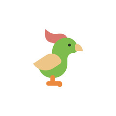 .flat parrot icon, graphic illustration from Pet-vet collection, for web and app design