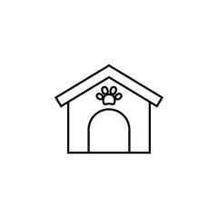 .kennel icon, simple infographic element, in line style from Pet-vet set, for web and UI design