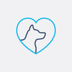 line bicolor veterinary icon, simple element from Pet-vet set, for web and mobile