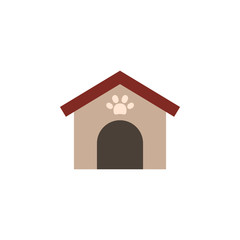 .flat kennel icon, graphic illustration from Pet-vet collection, for web and app design