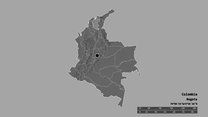 Location of Magdalena, department of Colombia,. Bilevel