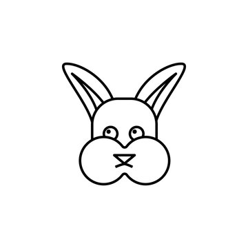 .line rabbit icon, simple sign and symbol from Pet-vet collection, design element for User Interface