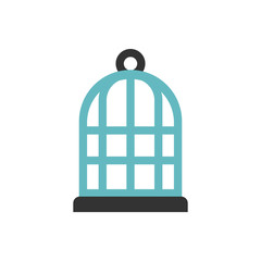 Obraz premium .bicolor birdcage icon, simple sign and symbol from Pet-vet collection, design element for User Interface