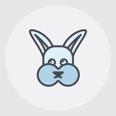 .multicolor line rabbit icon, simple sign and symbol from Pet-vet collection, design element for User Interface